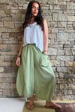 Arbi Gingham Pocket Culotte Pant Soft Olive